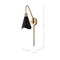 Nuvo Tango 1-Light Wall Sconce - Matte Black with Burnished Brass 60/7467 - alternate 7